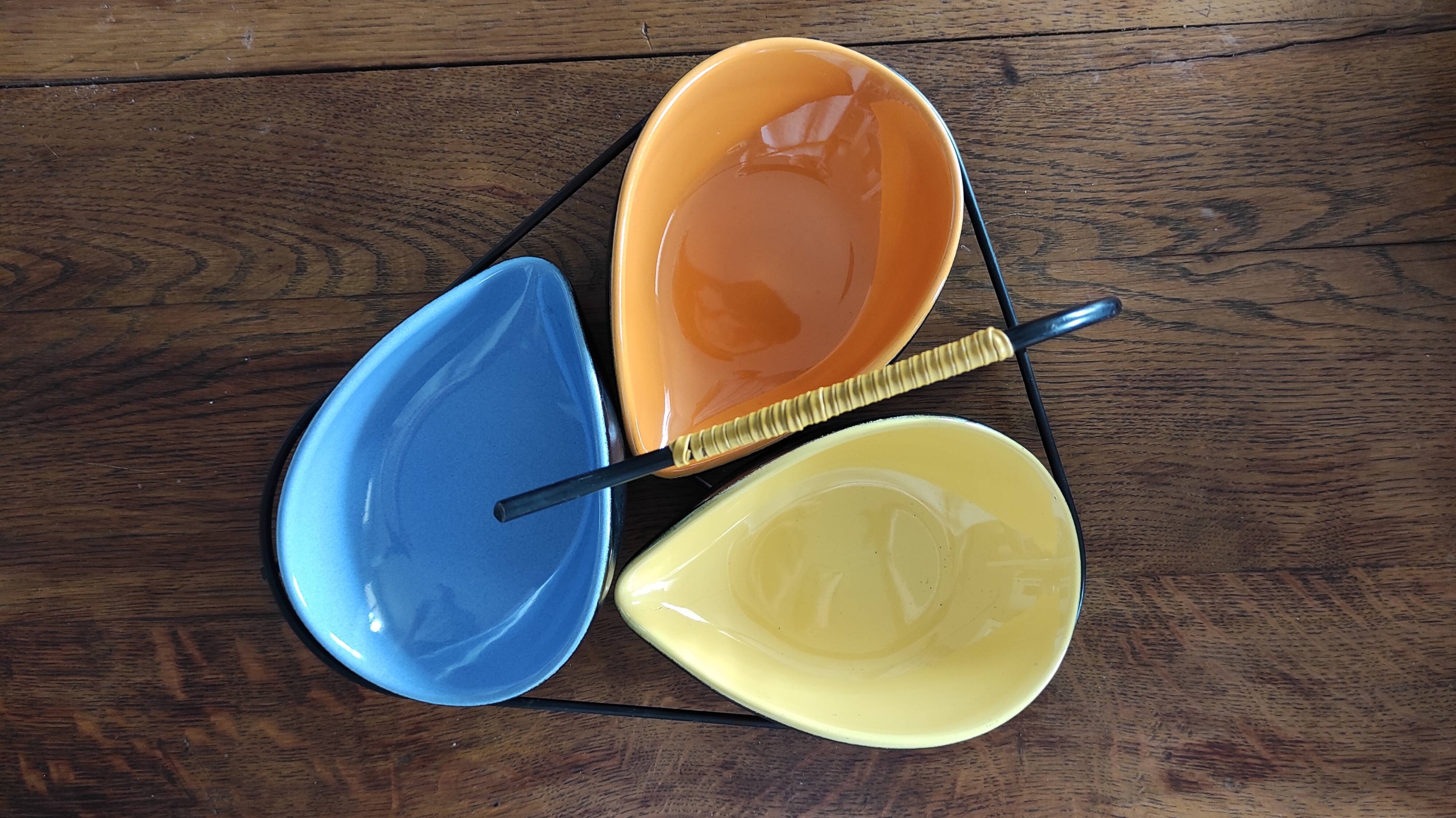 Service vintage ceramic aperitif tray