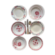 6 mismatched old hollow plates
