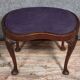 English piano stool in Louis XV style made of mahogany in a bean shape.