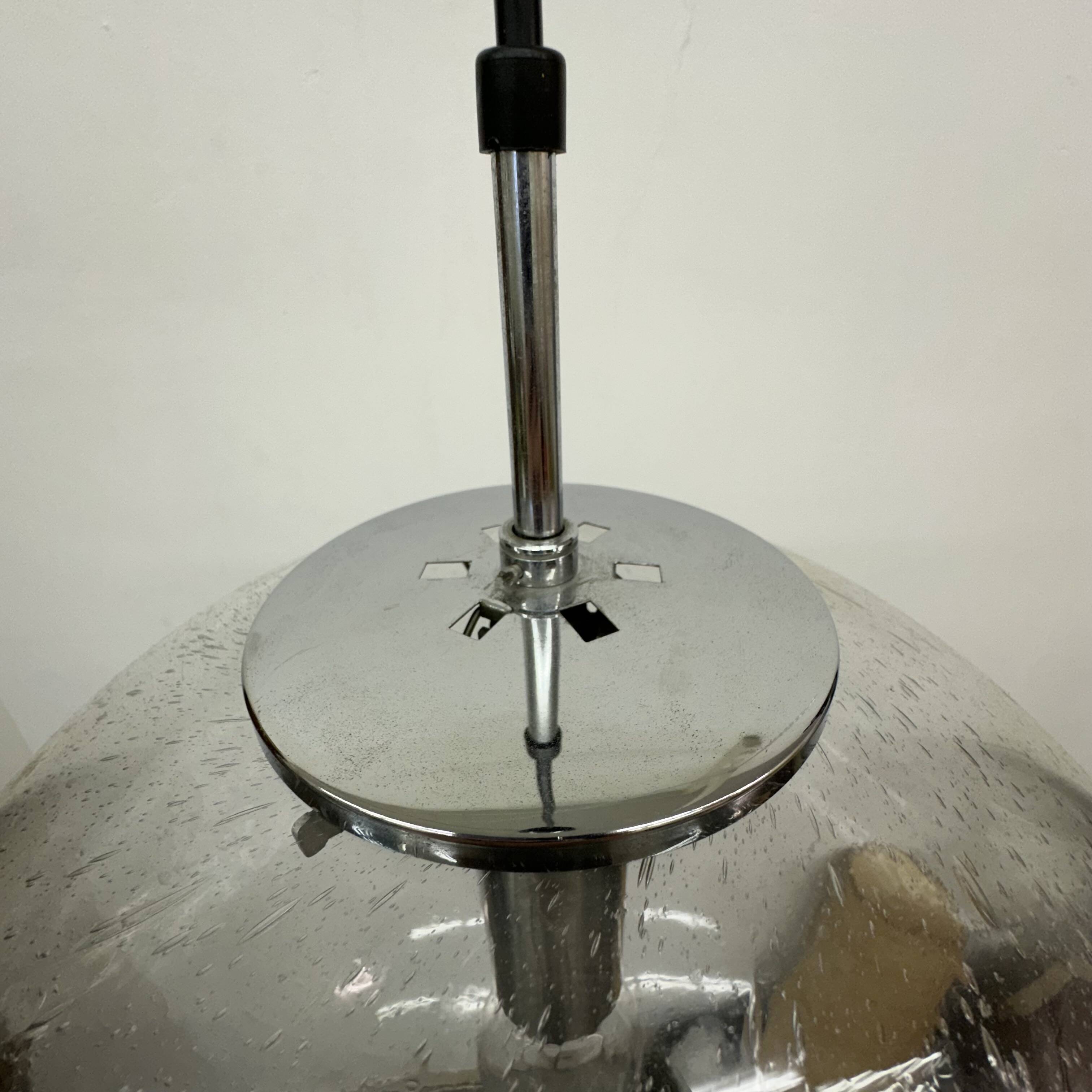 Large Limburg Glashütte hanging lamp globe 1970s Germany