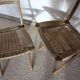 Danish style wooden chairs and braided rope