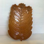 Vide poche trio de fleurs et leur feuillage en bois