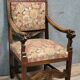Renaissance style office chair in carved walnut, 19th century