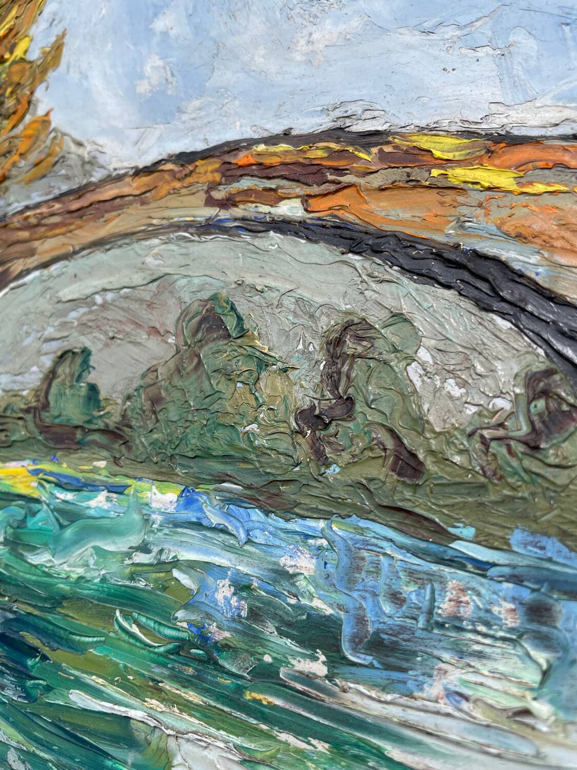 Oil knife painting landscape