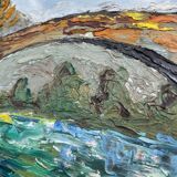 Oil knife painting landscape