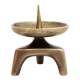 Brutalist bronze candle holder