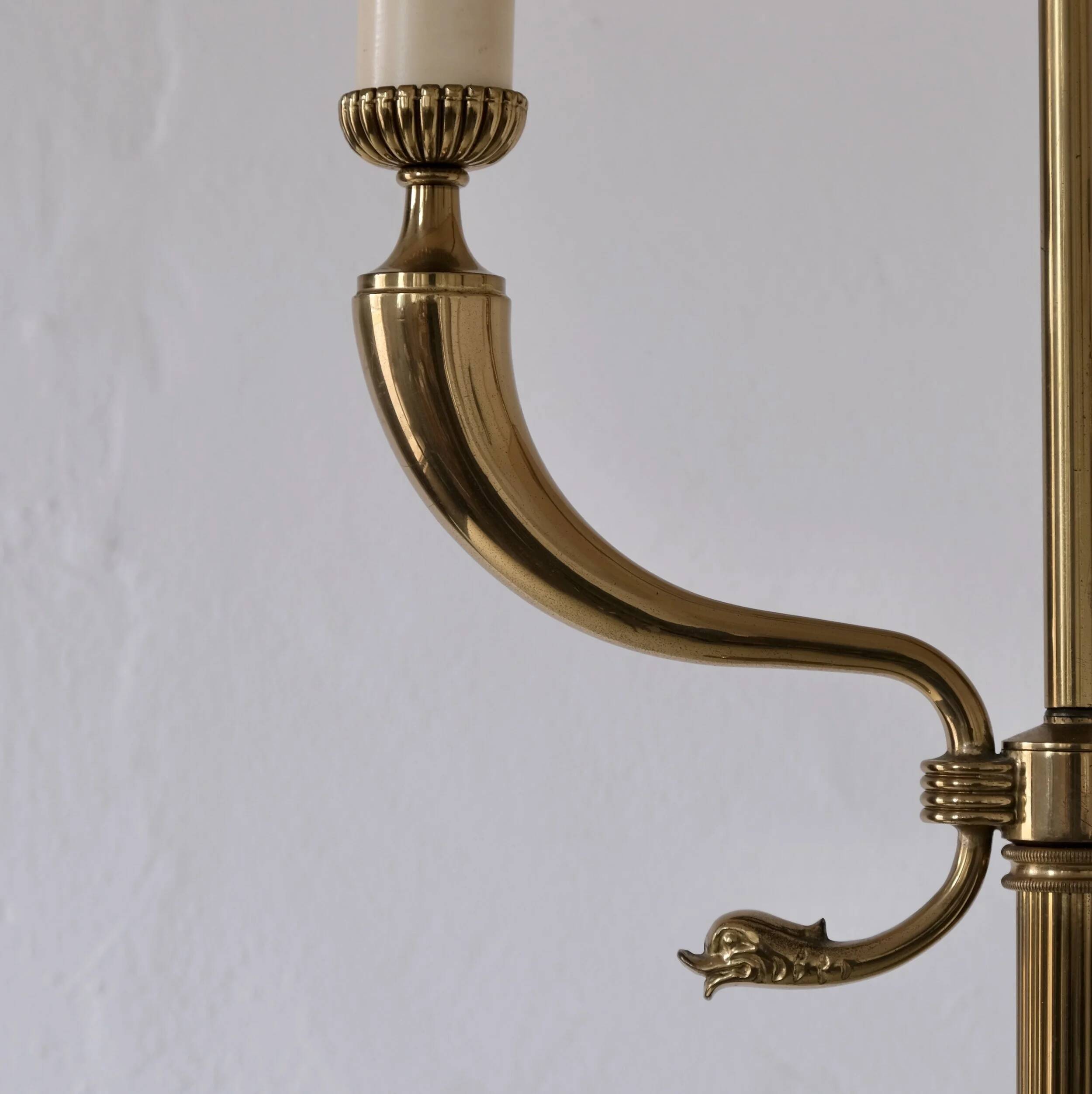 Maison Jansen neoclassical brass floor lamp | France | 1960s