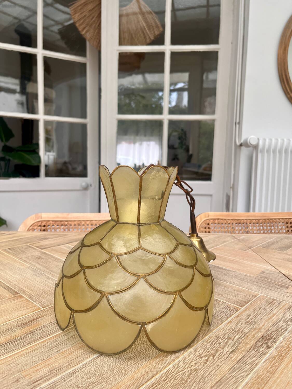 Golden mother-of-pearl "Mermaid" earrings