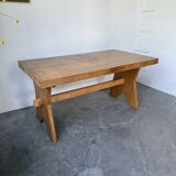 Table, mobilier de montagne en hêtre, 1950