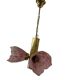VINTAGE SPUTNIK BRASS CHANDELIER WITH PINK SHADES