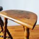 Paire de tabourets tripode brutaliste 1960