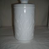 opaline jars with relief patterns