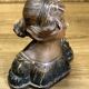 old plaster bust, young art deco woman, patina, signed Gustave Van Vaerenbergh