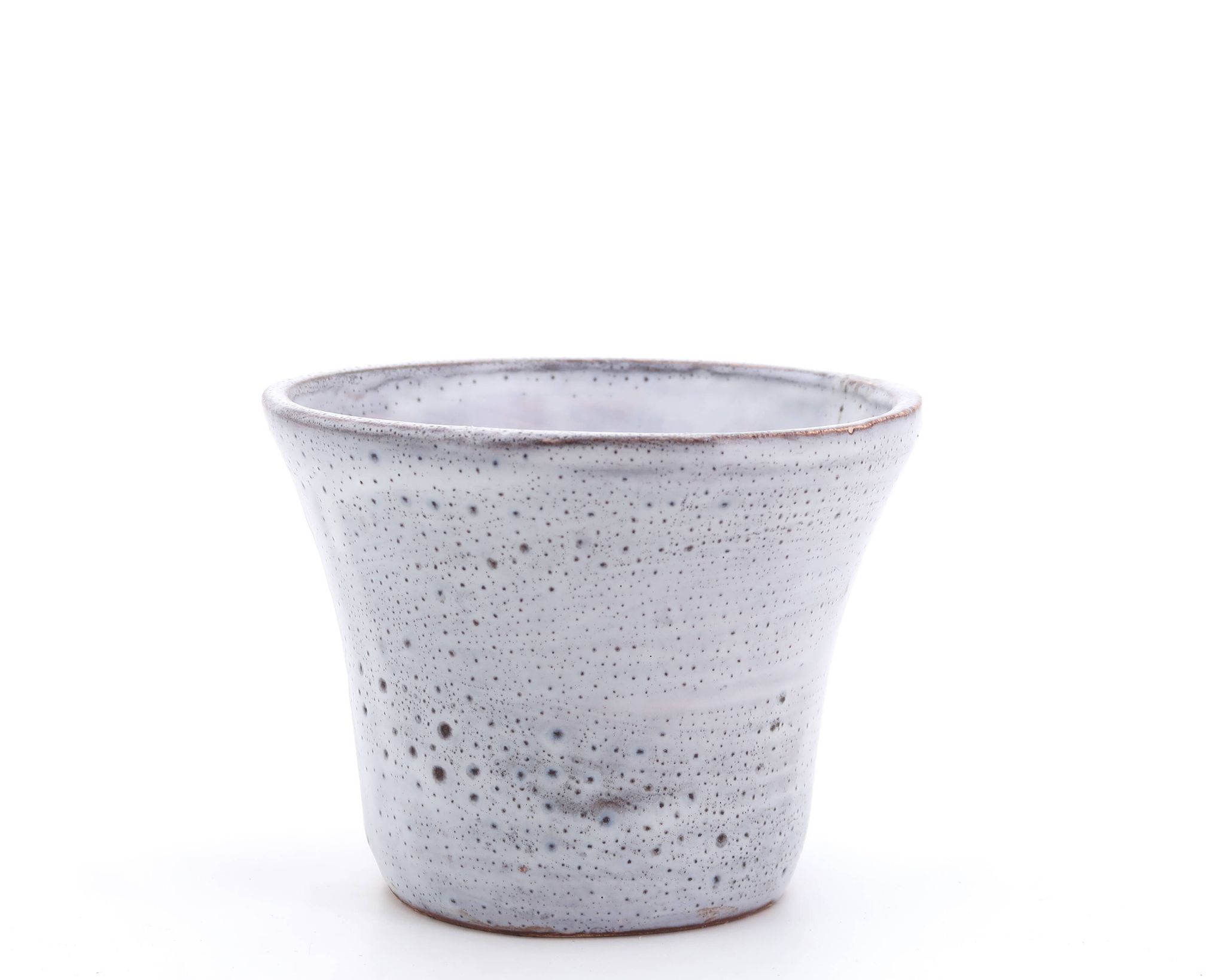 Set of 3 gray ceramic flower pots, Vallauris 1960s