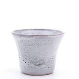 Set of 3 gray ceramic flower pots, Vallauris 1960s