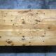 Large 19th century sculpted sled coffee table, folk art, France