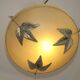 Italian Metal Ceiling Light Gold Leaf Detail Frosted Glass Bowl Shade