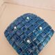Antique woven ceramic fruit basket