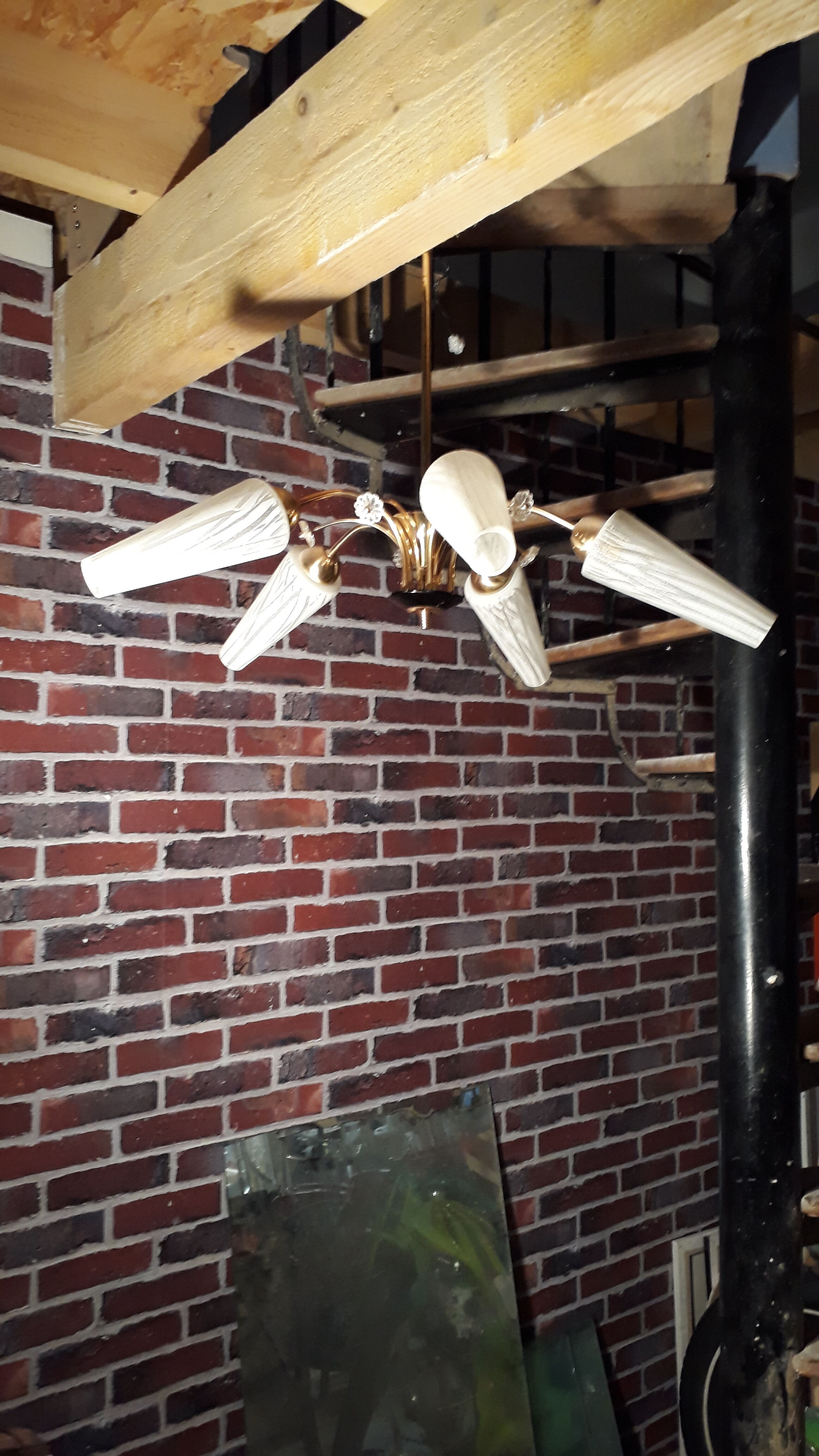 Ora chandelier 5 tulips, 1950s