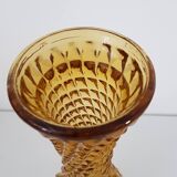 Vintage yellow glass vase