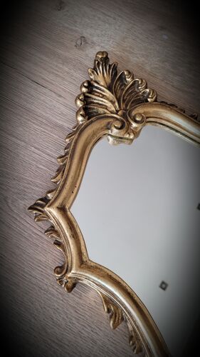 Miroir doré lys 46x27