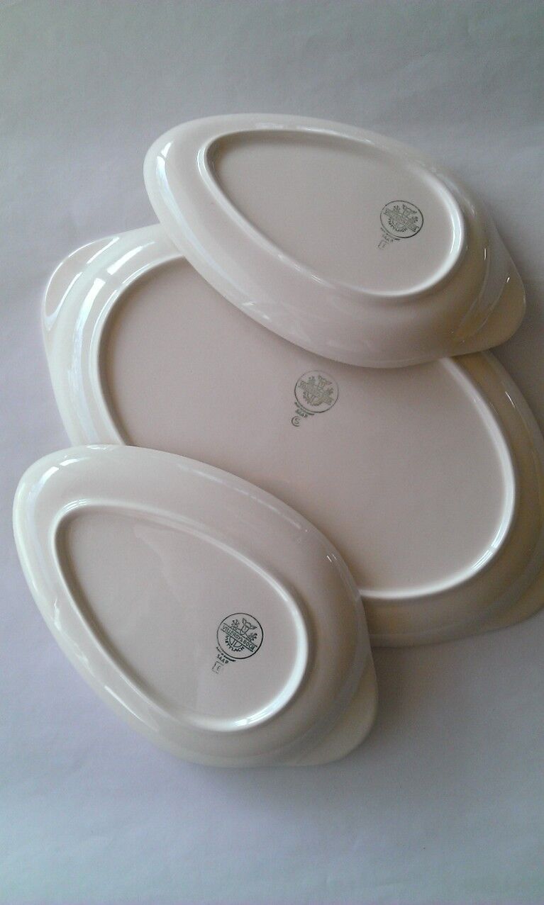 Série de 3 plats ovals jaune Villeroy & Boch