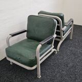 Mid century US Army Aluminium  Sofa and Armchairs by Hans H. Hunnebeck,1953