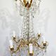 6 Light Bronze And Crystal Chandelier