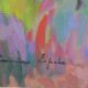 Oil on canvas of a bouquet of flowers by Espel Vives