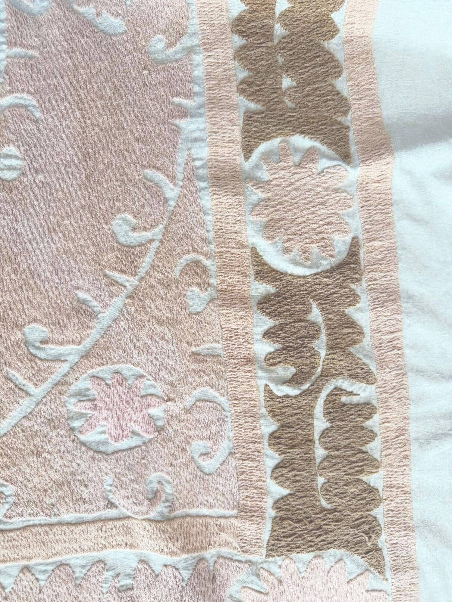 Vintage hand-embroidered tribal tapestry 132x137 cm