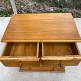 English chest of drawers in solid pine wood with 5 drawers