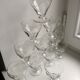 Set of 11 glasses with engraved glass stems 40-50s