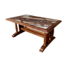 Walnut table with marble Renaissance style