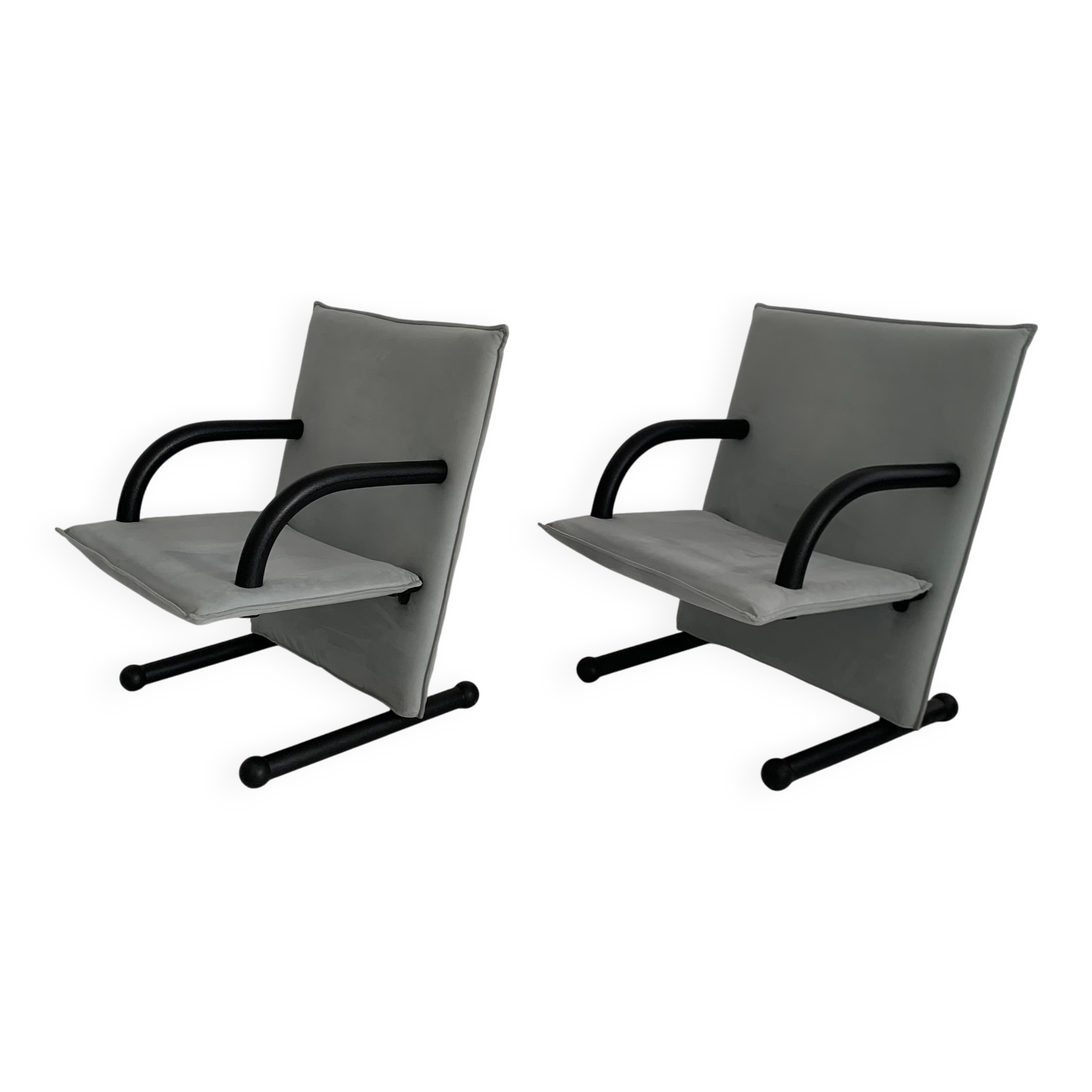 Set of 2 lounge chairs Burkhard Vogtherr for Arflex T-line, 1980’s