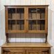Two-part English sideboard in fir and walnut from the 1930s
