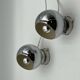 60s lamp set Reggiani Eyeball  chromed globe wall lamps - space age desk lamps