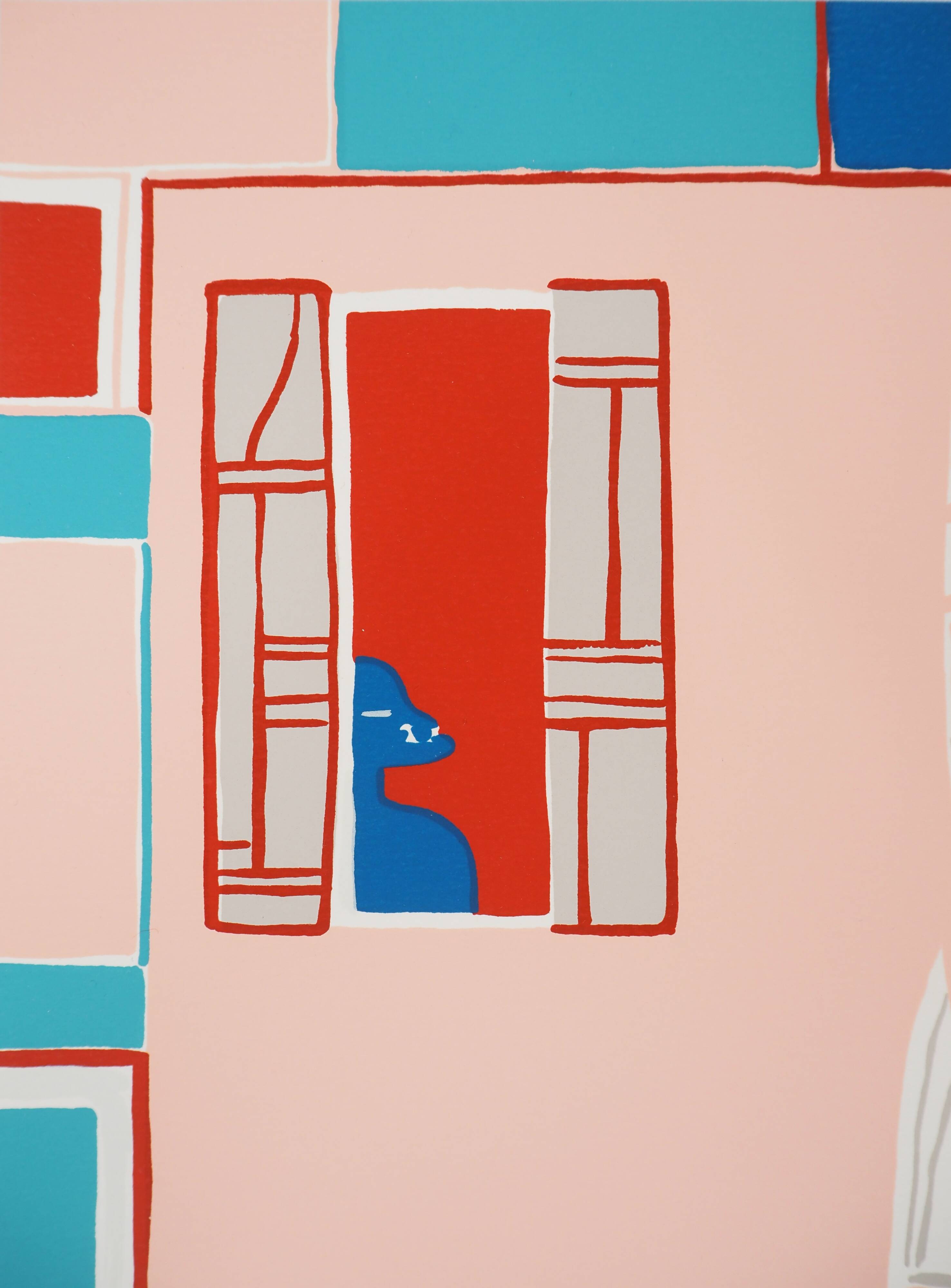 Françoise Gilot : La maison rose, sérigraphie originale