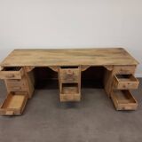Double oak desk