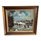 Oil painting port of Honfleur