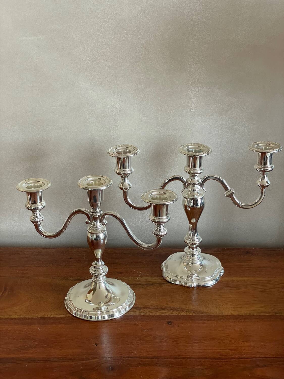 Pair of English candlesticks