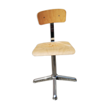 Chrome foot adjustable office chair