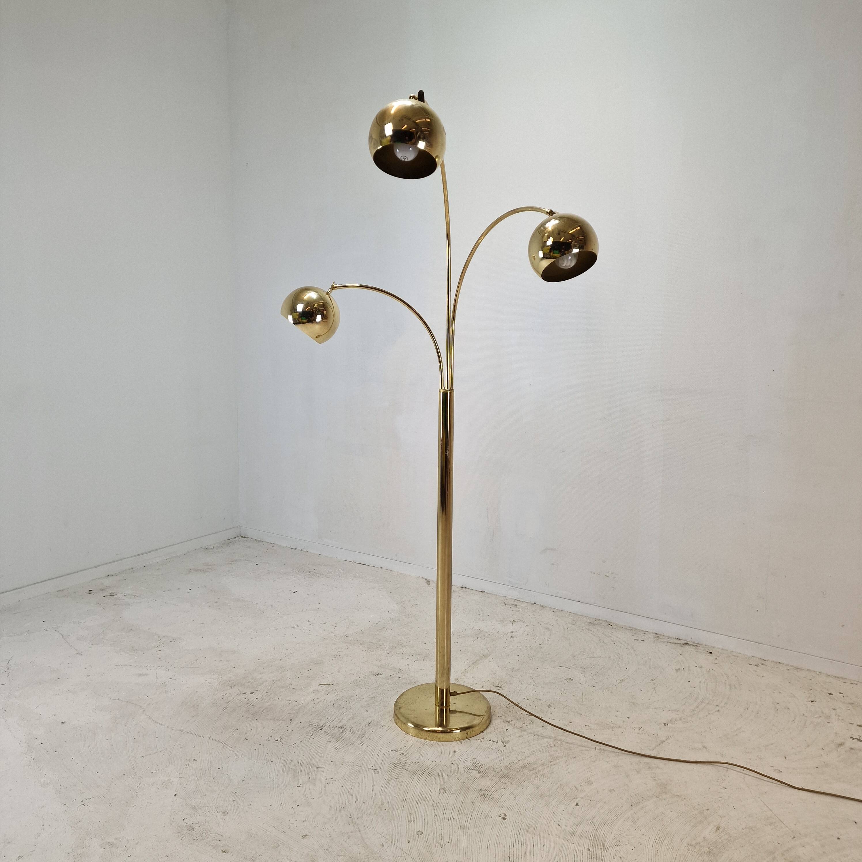 Floor Lamp With Brass, Germany 1970's