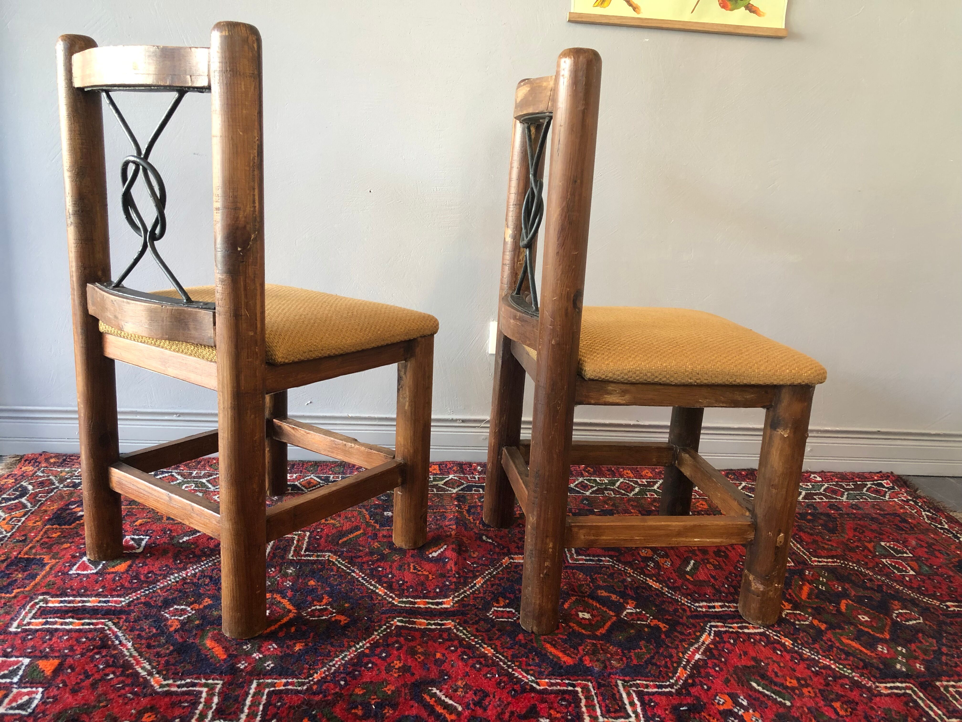 Duo of chairs brutalist style
