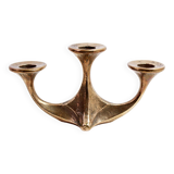 Brutalist bronze candle holder