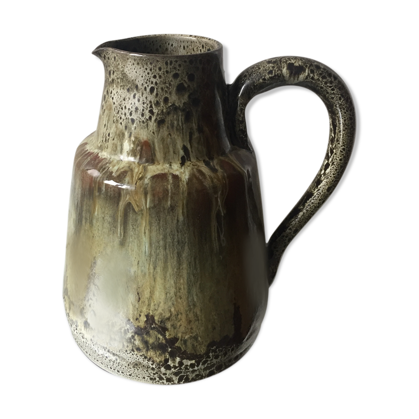 Stoneware Vase Pitcher Vintage Signed Danish