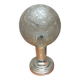 Applique avec globe en verre moulé ambré