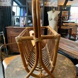 Rattan magazine rack