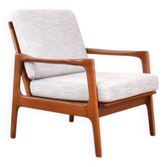 Fauteuil lounge Mid-Century par Illum Wikkelsø, années 1960.