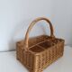 Vintage wicker bottle basket