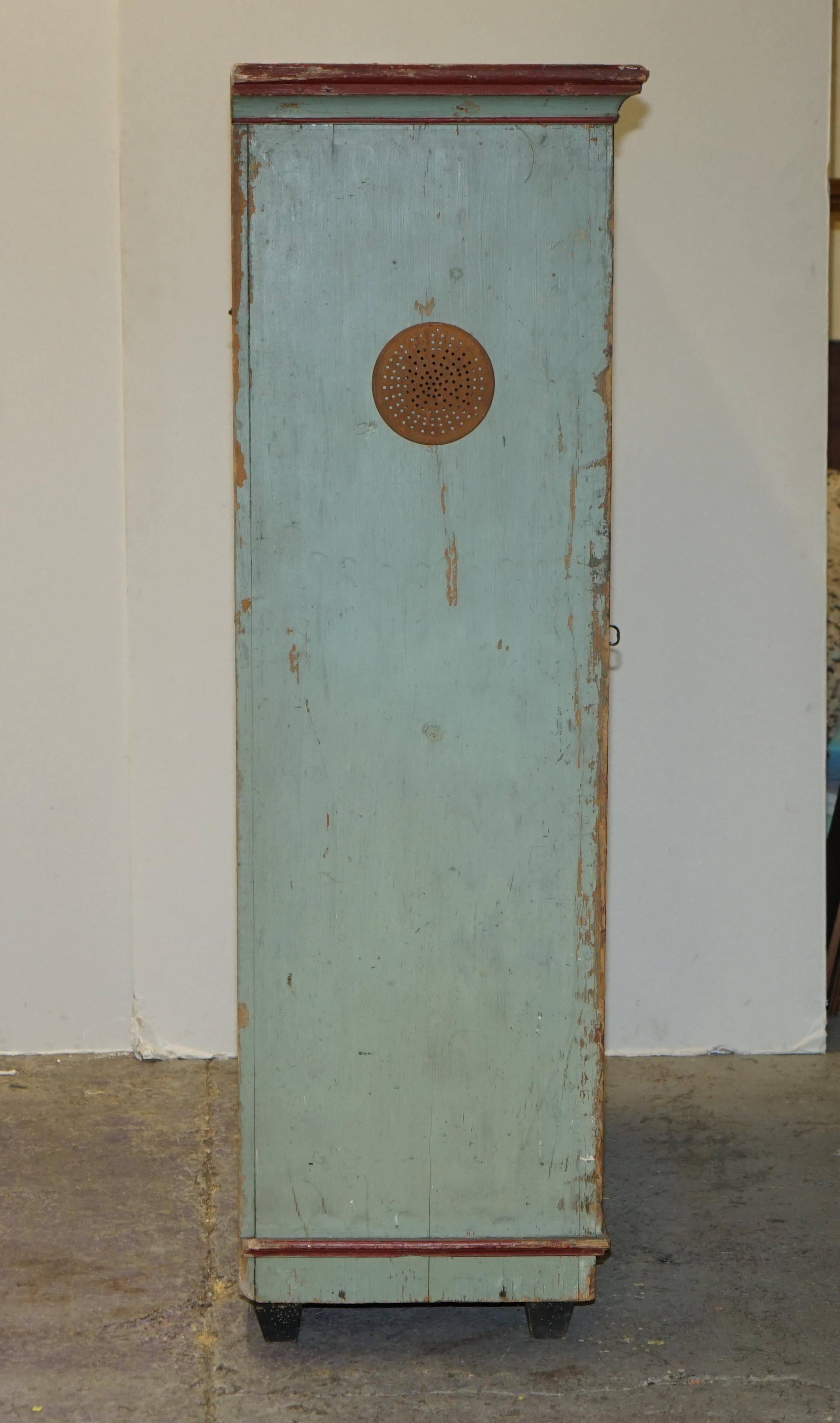 Antique German wedding armoire, hand-painted, 1818.